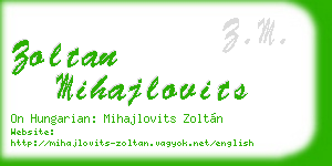 zoltan mihajlovits business card